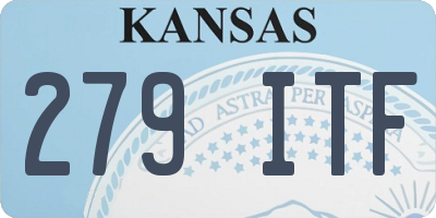 KS license plate 279ITF