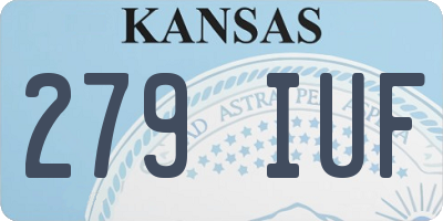 KS license plate 279IUF