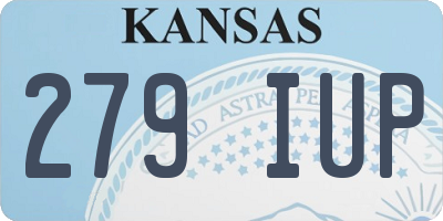 KS license plate 279IUP