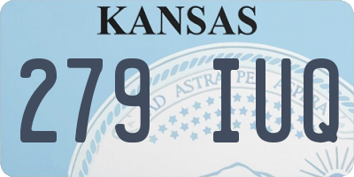 KS license plate 279IUQ