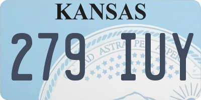 KS license plate 279IUY