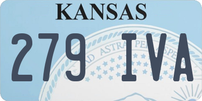 KS license plate 279IVA