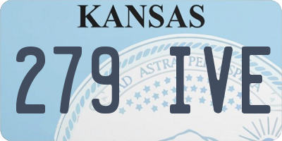 KS license plate 279IVE