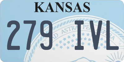 KS license plate 279IVL