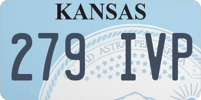 KS license plate 279IVP