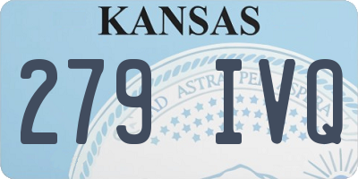 KS license plate 279IVQ