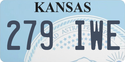 KS license plate 279IWE