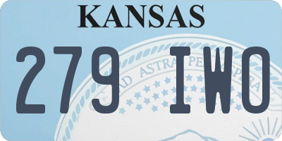 KS license plate 279IWO