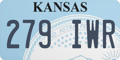 KS license plate 279IWR
