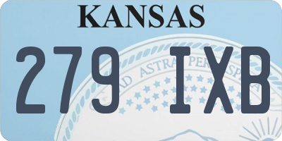 KS license plate 279IXB