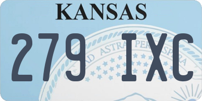 KS license plate 279IXC