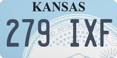 KS license plate 279IXF