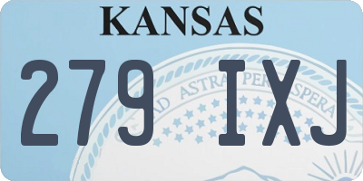 KS license plate 279IXJ