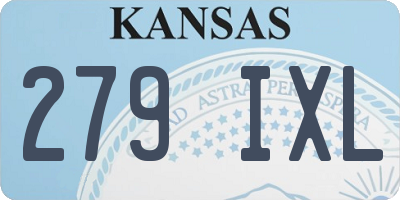 KS license plate 279IXL