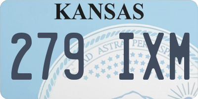 KS license plate 279IXM