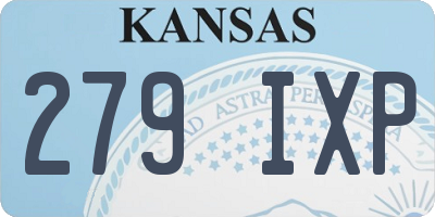 KS license plate 279IXP