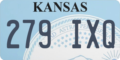 KS license plate 279IXQ