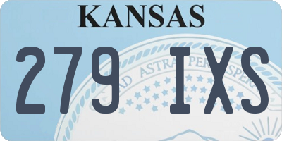 KS license plate 279IXS