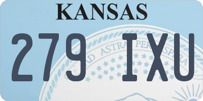 KS license plate 279IXU