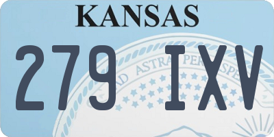 KS license plate 279IXV