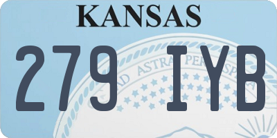 KS license plate 279IYB
