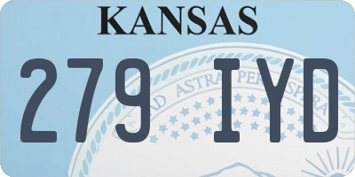 KS license plate 279IYD