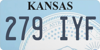 KS license plate 279IYF