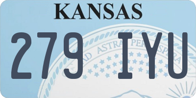 KS license plate 279IYU