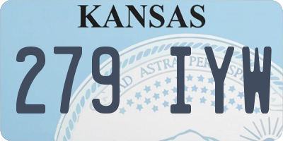 KS license plate 279IYW