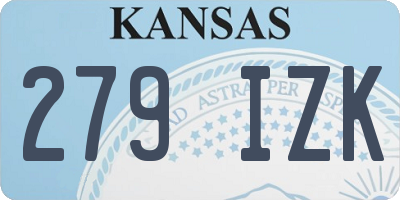 KS license plate 279IZK