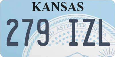 KS license plate 279IZL