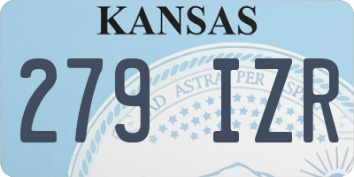 KS license plate 279IZR
