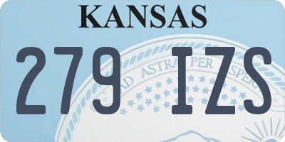KS license plate 279IZS