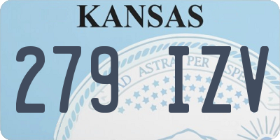 KS license plate 279IZV
