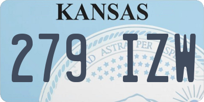 KS license plate 279IZW