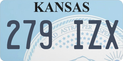 KS license plate 279IZX