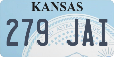 KS license plate 279JAI