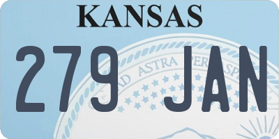 KS license plate 279JAN