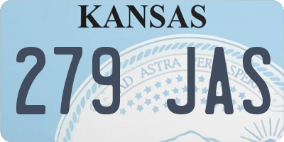 KS license plate 279JAS