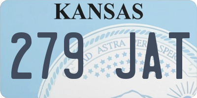 KS license plate 279JAT