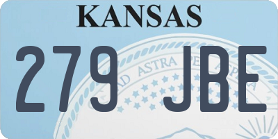 KS license plate 279JBE