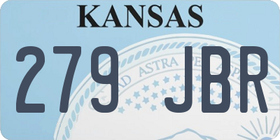 KS license plate 279JBR