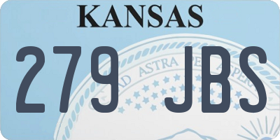 KS license plate 279JBS