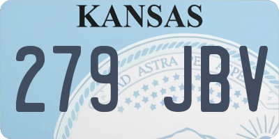 KS license plate 279JBV