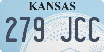 KS license plate 279JCC