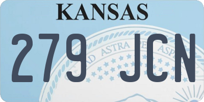KS license plate 279JCN