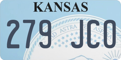 KS license plate 279JCO