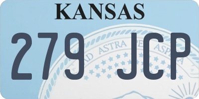 KS license plate 279JCP