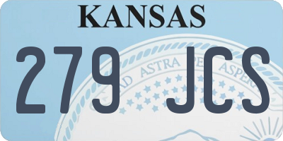 KS license plate 279JCS