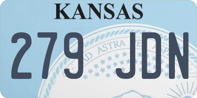 KS license plate 279JDN